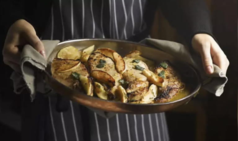 Pork with Apple, Ginger and Sage
